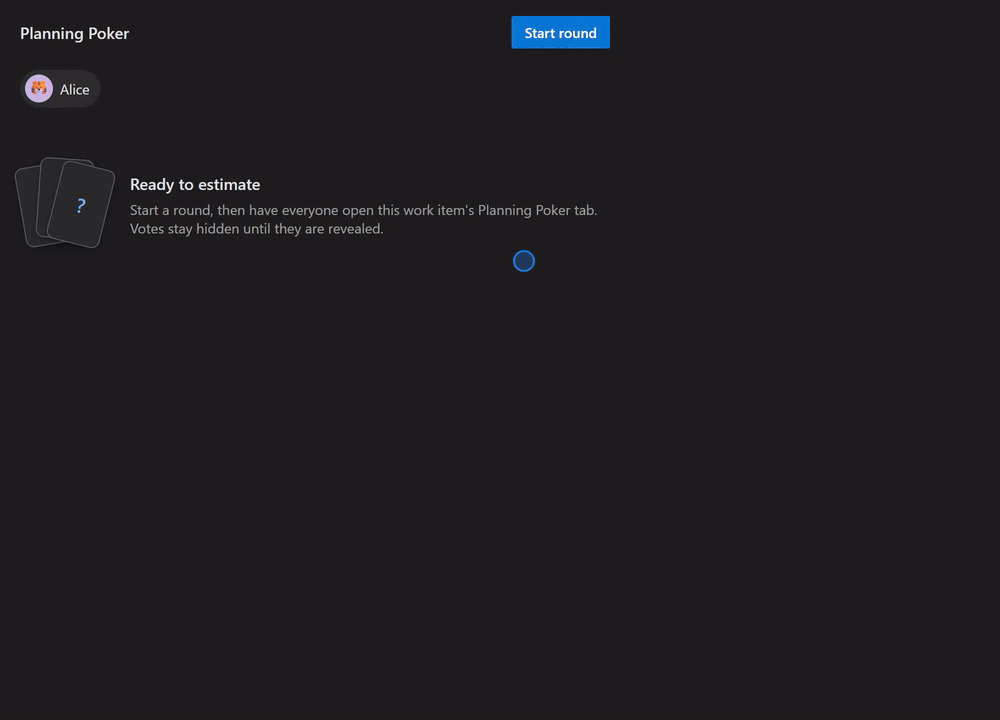 A live round in dark mode